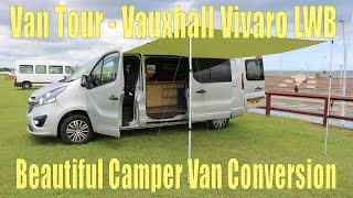 Van Tour  Vauxhall Vivaro LWB  Beautiful Camper Van Conversion [upl. by Patrizius]