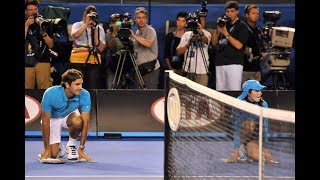 Federer and ball boys  Funny and Emotional [upl. by Sawyor]