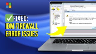 FIX Internet Download blocked by Firewall  IDM firewall Error Problem  IDM Cannot Find Server [upl. by Eclud]