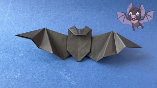 Vleermuis vouwen met papier  Hoe een papieren vleermuis te vouwen  Origami dieren [upl. by Wei]