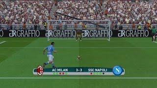 AC Milan vs Napoli  Penalty Shootout  PES 2017 [upl. by Raimes21]