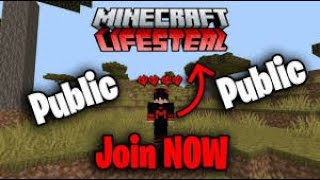 JOIN MY CRACKED LIFESTEAL SMP 🔥 JAVA  PE  ANY VERSIONS  24  7 [upl. by Ainesey]