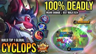 CYCLOPS BEST BUILD 2024  BUILD TOP GLOBAL CYCLOPS GAMEPLAY  MOBILE LEGENDS✓ [upl. by Eigram581]