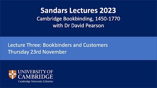 Sandars Lectures 2023 Lecture Three [upl. by Ailey830]