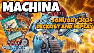 NEW SUPPORT MACHINA DUEL LINKS  JANUARY 2024 RANKED DUEL REPLAY AND DECKLIST YUGIOH [upl. by Machute]