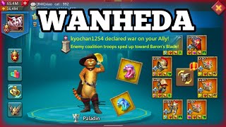 WANHEDA Fights OLEG WOLF BAZIL and Others At Hard Baron Insane Defenses LordsMobile [upl. by Lash]