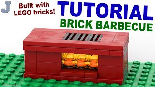 How To Build A LEGO Brick Barbecue With Light Brick DIY Tutorial [upl. by Nivla]