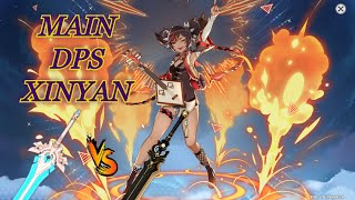 Main DPS XINYAN Skyward Pride VS Prototype Archaic 4 Gladiator Set GENSHIN IMPACT [upl. by Ahsilrak]