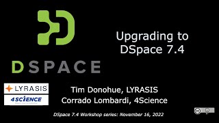 DSpace 74 Upgrading to DSpace 74 [upl. by Ihsar]