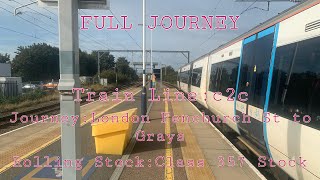 c2c from London Fenchurch St to Grays  Full Journey [upl. by Adnalu]