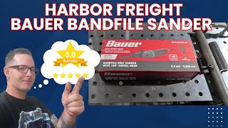 Harbor Freight Bauer Bandfile Belt Sander Review is it any good [upl. by Esorlatsyrc605]