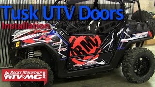 Tusk Aluminum Suicide Doors with Nets  Installation on Polaris RZR [upl. by Vincents]