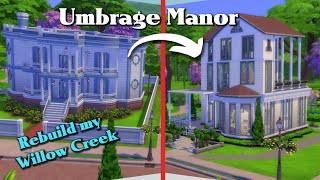 Rebuild The Sims4 Worlds  Willow Creek  Umbrage Manor Speedbuild  StopMotion [upl. by Onurb]