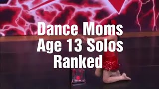 Dance Moms Age 13 Solos Ranked [upl. by Anaul]