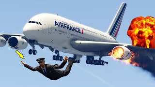 AirFrance Airbus a380 Collide amp Crash Emergency land at UAE Today gta5 fyp shorts [upl. by Cusack]