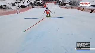 AUDI FIS Ski World Cup  Adelboden 🇨🇭 mens slalom 7 Jan 2024  the race course for the 1st run [upl. by Jedlicka173]