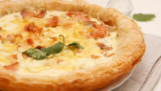 Recette  Tarte au saumon et au chèvre [upl. by Kylie632]