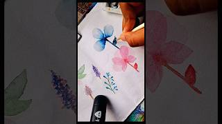 Watercolor flowershow to be creative in artwatercolor painting for beginnersshorts art viral [upl. by Bradman551]