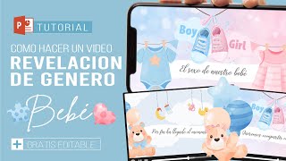 💗💙👶Como hacer un VIDEO REVELACIÓN de GENERO del BEBE  GENDER REVEAL EDITABLE GRATIS [upl. by Emelina]