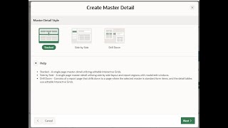 Simple Master Detail Forms of Stacked Side by Side amp Drill Down in Oracle APEX [upl. by Yvehc]