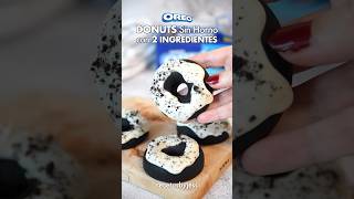 DONUTS de OREO con 2 Ingredientes 🍩💙 postresfaciles oreo recetas [upl. by Doraj]