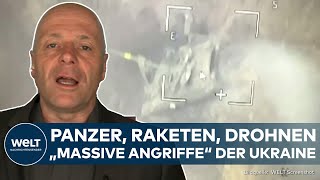 PUTINS KRIEG Panzer Raketen und Drohnen Ukraine startet Offensive an Front gegen Russland [upl. by Einnep133]