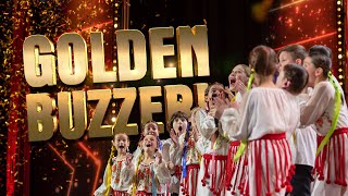 Pär Lernström ger sin Golden Buzzer till Ukrainska dansgruppen Children of Ukraine [upl. by Eehc]