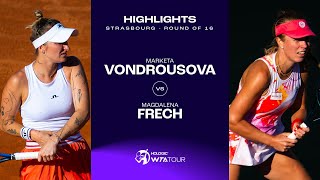 Marketa Vondrousova vs Magdalena Frech  2024 Strasbourg Round of 16  WTA Match Highlights [upl. by Aisined]