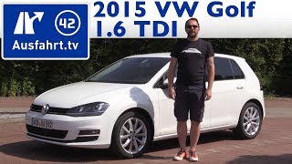 2015 Volkswagen Golf 16 TDI BlueMotion Technology  Kaufberatung Test Review [upl. by Nnylsor]