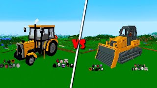 SURVIVAL TRACTOR vs BULLDOZER HOUSE WITH 100 NEXTBOTS in Minecraft Gameplay  Coffin Meme [upl. by Petes]