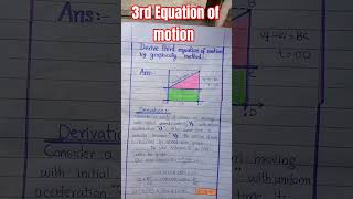 Third Equation of motion physics class 9th chapter 2 [upl. by Fernald]