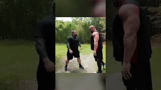 Eddie Hall and Brian Shaw Chest Bumps [upl. by Emmerich]