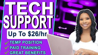 Earn Up to 26Hour Working From Home in Tech Support [upl. by Earased]