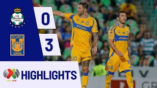 Santos Laguna Vs Tigres UANL  Highlights  Liga Mx Apertura 2024 Jornada 4 [upl. by Namron434]