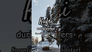 Kufri Snowfall ☃️ Shimla Snowfall Coming Soon ❄️ shortsfeed snowfall travel snow love❤️ kufri [upl. by Aowda542]