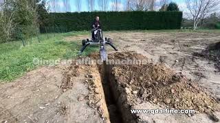 How to use and operate an ATV Car Quads towable 360° rotation excavatorbackhoe trencher Digger [upl. by Eednarb]