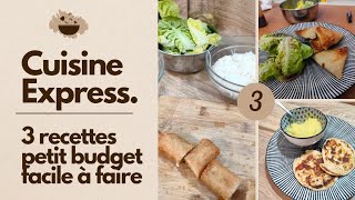 3 recettes express et petits budgets avec mon dernier retour de courses [upl. by Elleiram]