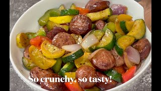 Smoked Sausage with Fresh Vegetables  Polska Kielbasa Recipe  So Crunchy and Tasty [upl. by Ardaed294]