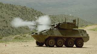 Mk 44S Bushmaster II cannon live firing 30mm Mk 310 Programmable Air Burst Munition [upl. by Charry63]