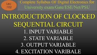 Lec102 Introduction of Clocked Sequential Circuit and its Important Terms DE or STLD  R K Classes [upl. by Older]