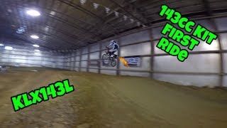 Klx110L 143cc kit first ride  Rt 62 pitbike races [upl. by Eilyw]