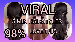 🌟 6in1 VIRAL Long Hair Styles  Easy Heatless Hairstyles for School amp Work 2024 Beginners Guide [upl. by Minnie]