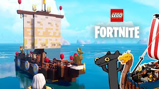 How to build a Viking Ship in LEGO Fortnite [upl. by Ahcrop496]