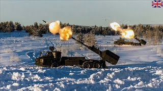 British Gunners take aim and fire Archer Artillery System for the first time [upl. by Ahsimik]