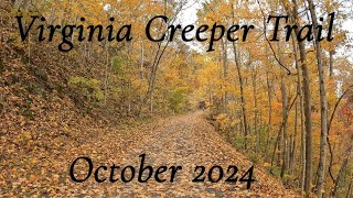 Virginia Creeper Trail  Late October 2024 PEAK FALL COLOR [upl. by Annaeerb]