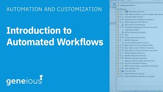 Introduction to Automated Workflows in Geneious Prime [upl. by Anileuqcaj686]