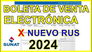 📄💻 Cómo Emitir Boletas de Venta Electrónicas SUNAT 2024 Guía Paso a Paso 📊✅ [upl. by Eniamrahs967]