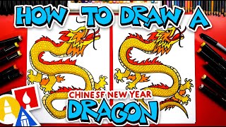 How To Draw A Chinese New Year Dragon  Advanced [upl. by Ahsienaj988]