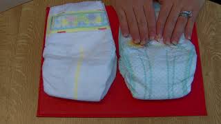 Pampers Baby Dry vs Pampers Premium Protection [upl. by Nwadrebma543]