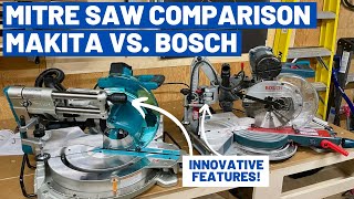 10quot Mitre Saw Comparison Bosch Glide CM10GD vs Makita LS1019L w Laser [upl. by Ingalls]